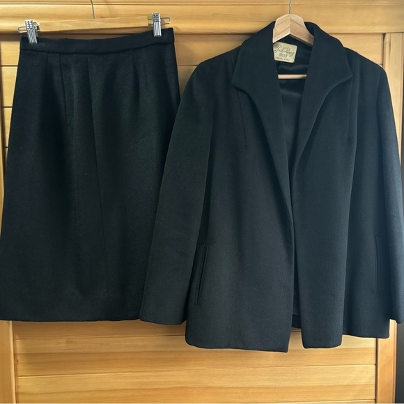 Vintage Blin + Blin Utah Tailoring Mills 40s Two Piece Skirt Jacket Suit French - Picture 1 of 15